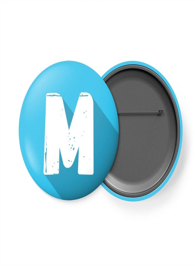 التر إيغو شارة زر حرفية من الأبجدية من alterEgo مع دبوس أمان في الخلف (قطر 58 مم) (M) - Image 1